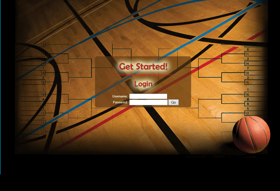 Screenshot of custom programming for a March Madness Basketball Game
